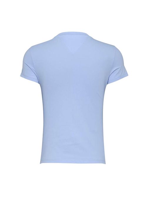 T-shirt donna azzurra in cotone Tommy Jeans | DW0DW18398C3Q